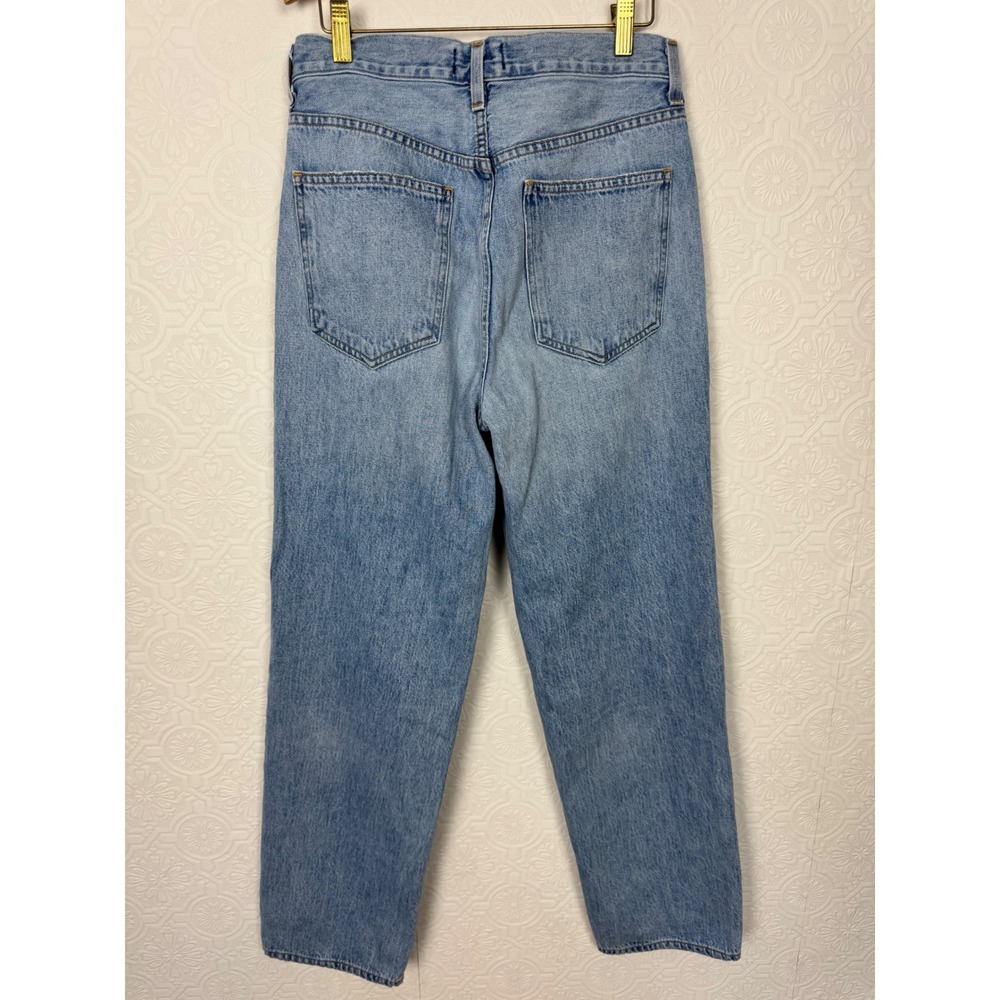 Agolde Criss Cross Upsized Jeans Light Blue Straight Leg Denim A097-983 Size 27 - Picture 9 of 13